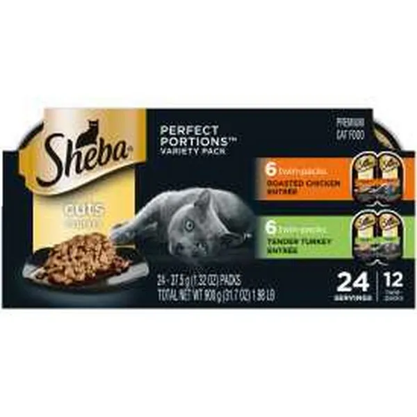 24/2.65 oz. Sheba Perfect Portions Cuts Poultry Multi Pack - Food